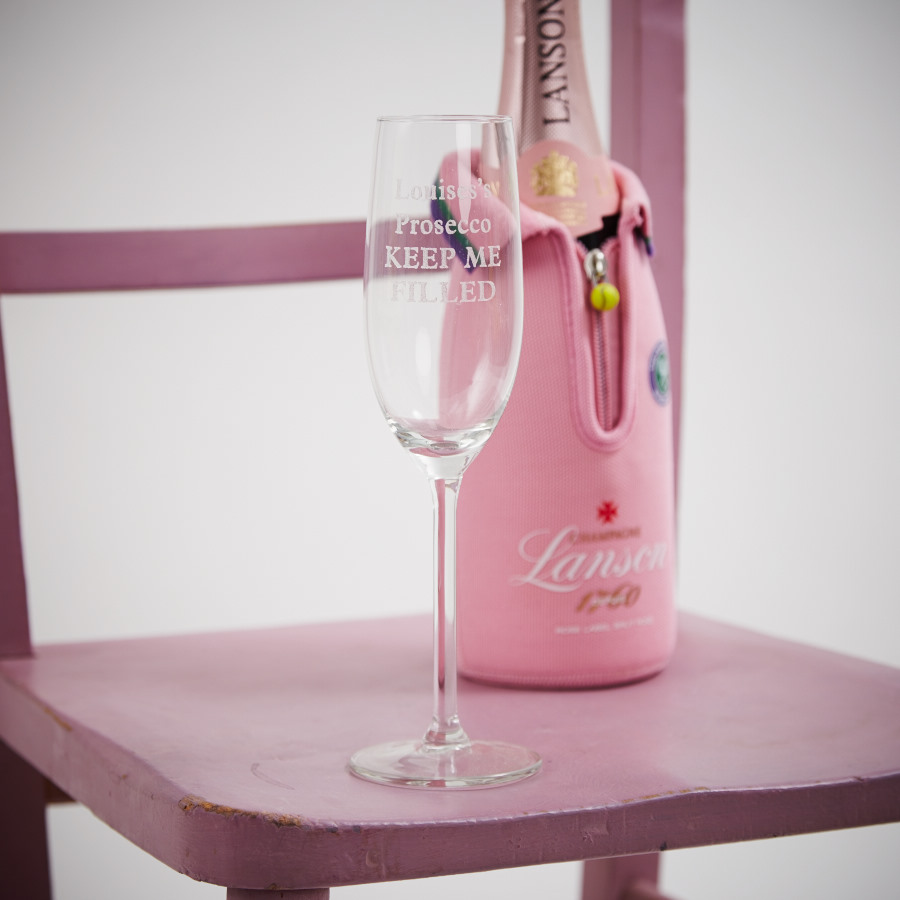 Personalised Prosecco Champagne Flute Glass