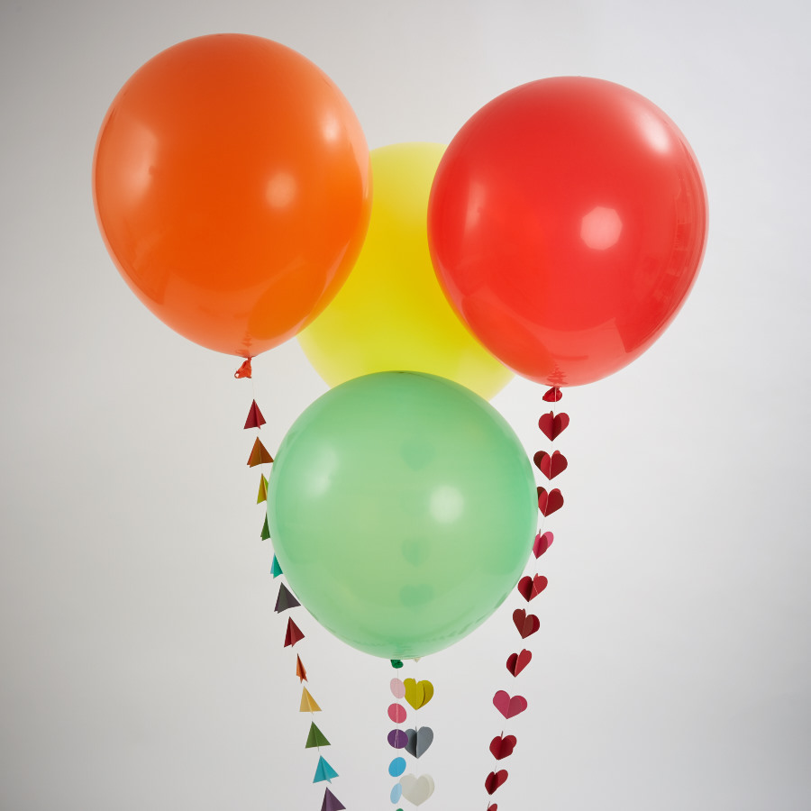 Rainbow Bright Giant Balloon with Handmade Tail
