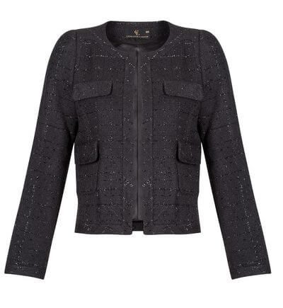 Chelsea Box in Midnight Black Charlotte London Cropped Jacket