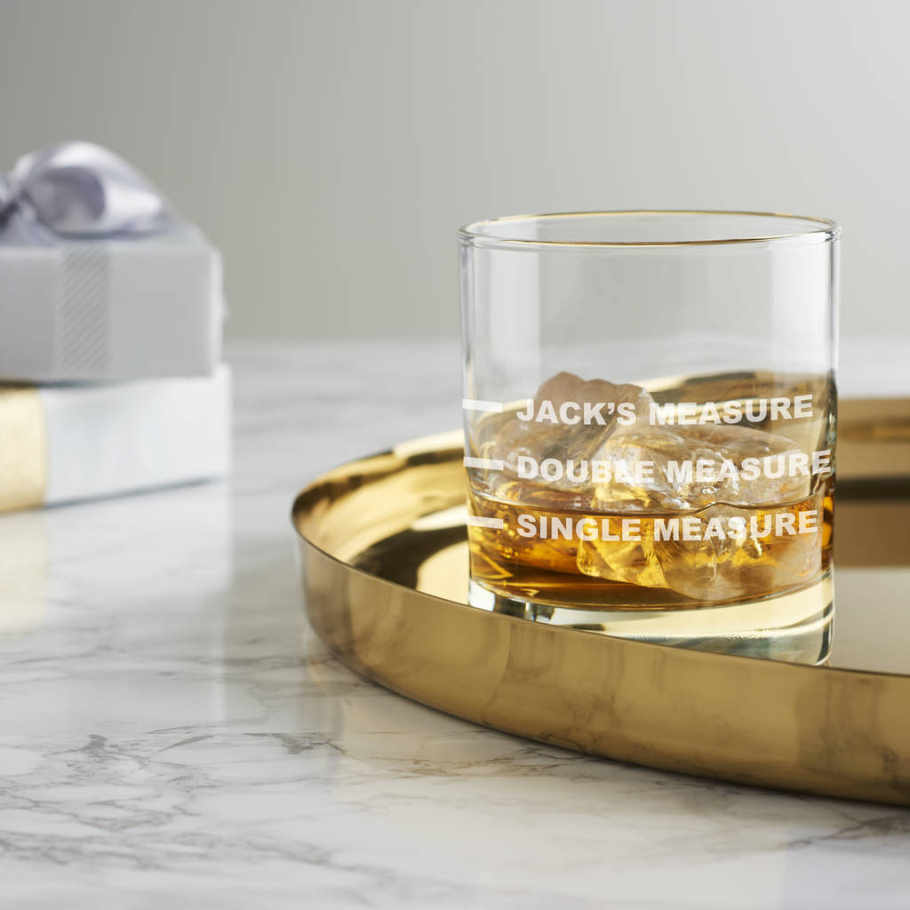 Personalised Drinks Measure Glass Becky Broome Notonthehighstreet