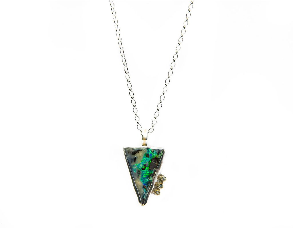 HNA Jewellery The Tempest Pendant Opal Silver