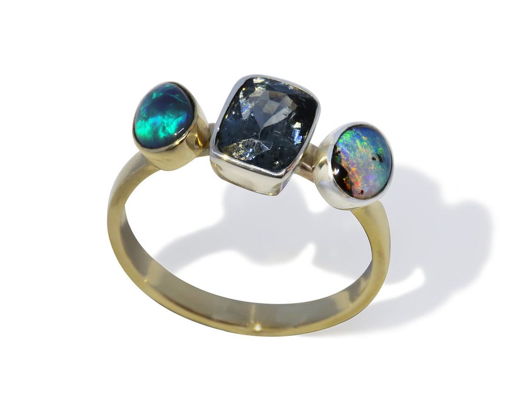 The Tempest Ring HNA Jewellery Opal Spinel Gold