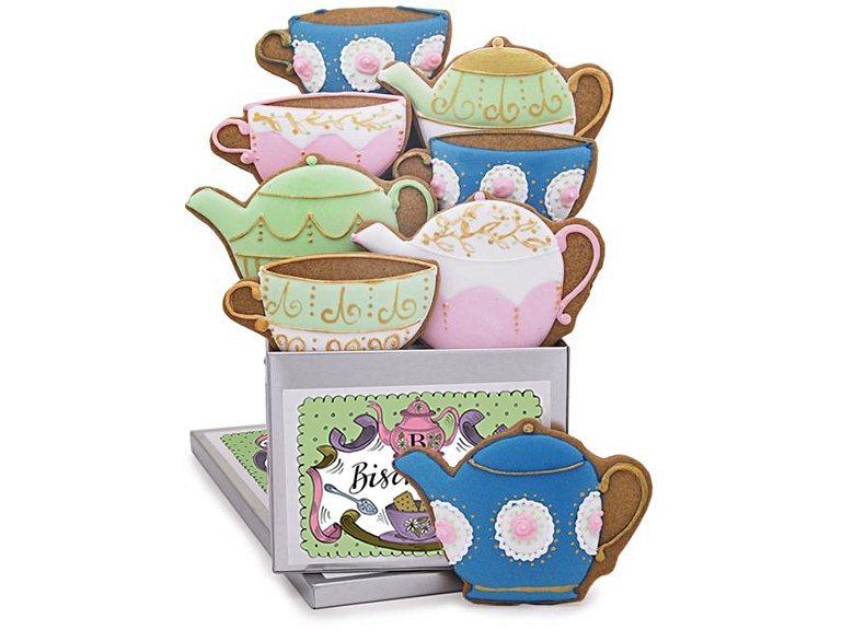 Tea for Two Luxe Biscuit Tin Biscuiteers Mothers Day Collection