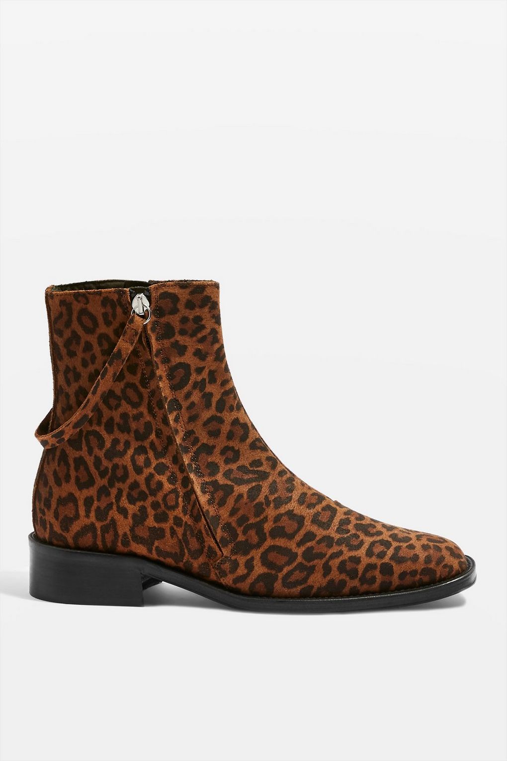 Topshop Aubrey Flat Leopard Print Boots