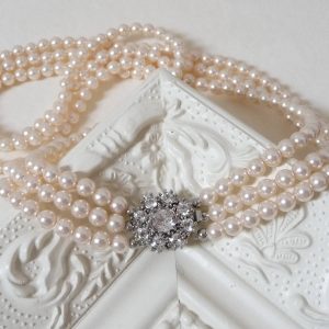 Vintage Pearls Three Strand Bridal Necklace
