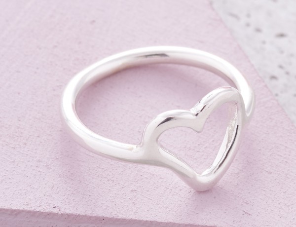 Scarlett Jewellery Silver Simply Heart Ring