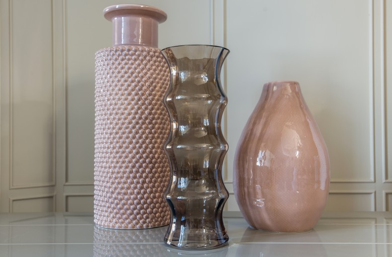 Kelly Hoppen Teardrop Vase Warm Taupe