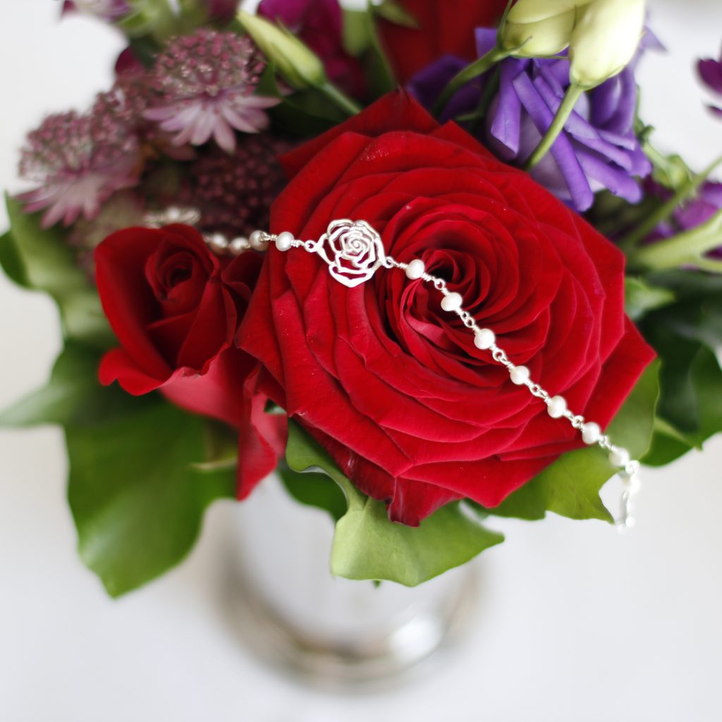 Wild Rose Pearl Bracelet