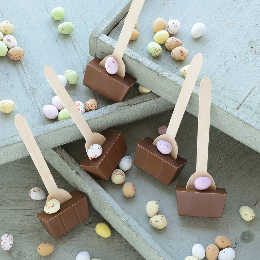 Easter Egg Hot Chocolate Five Spoons Set