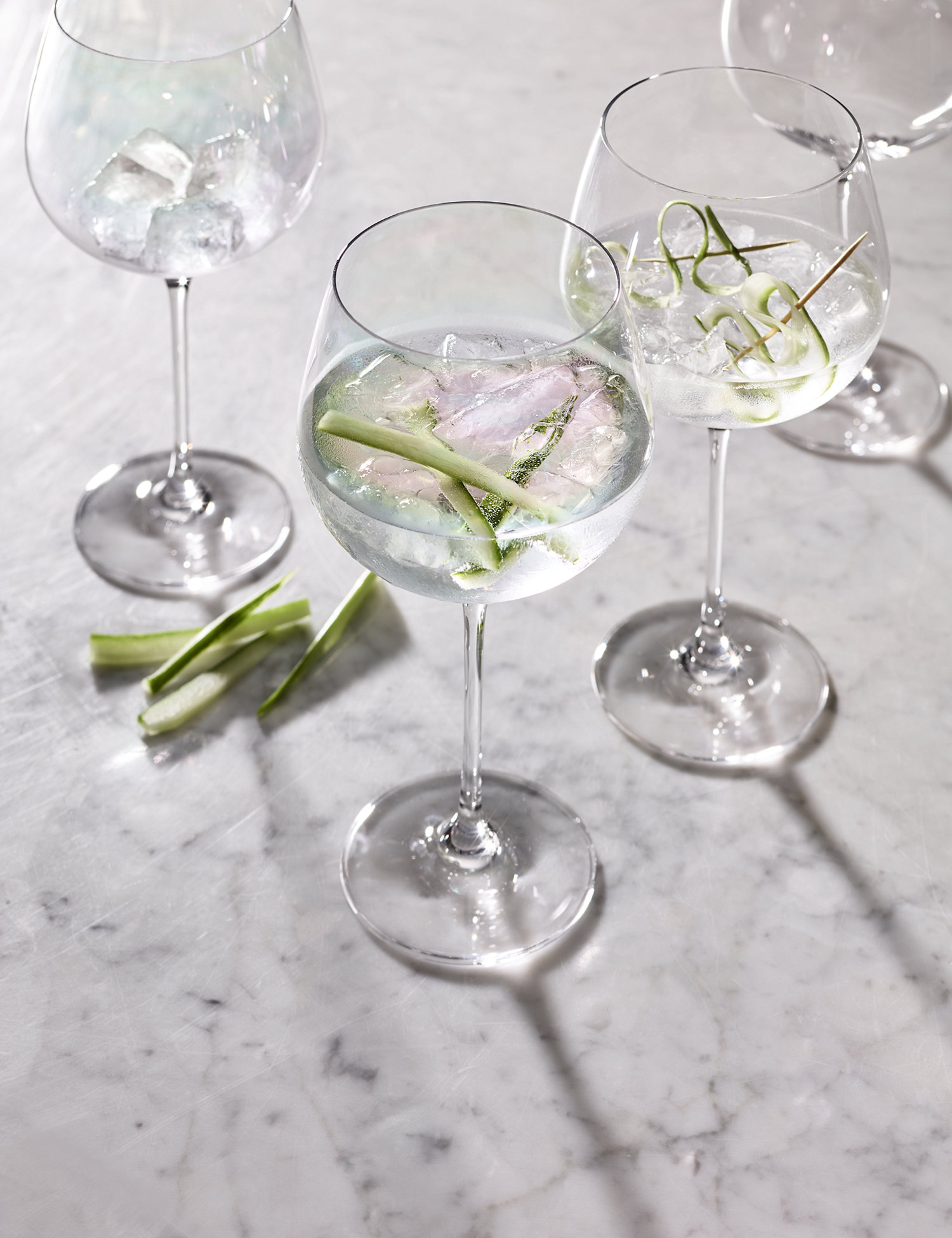 Lustre Gin Glasses Iridescent Pearlescent Lustrous Glassware