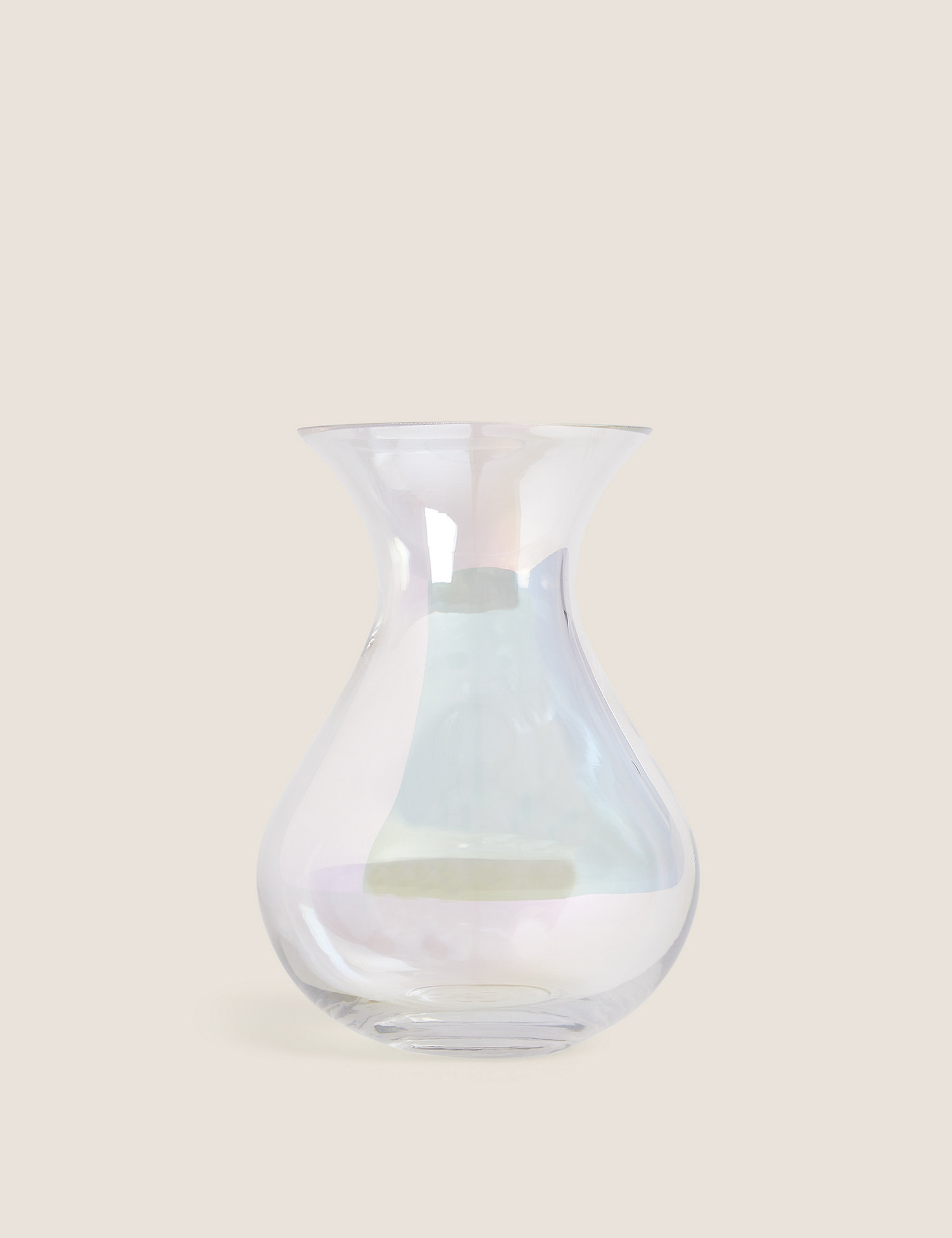 Medium Lustre Bouquet Vase Glass Pearl Iridescent Glassware