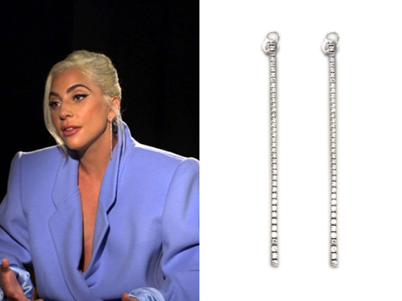 Lady Gaga wearing Pheres Ilaria Diamond Earrings 