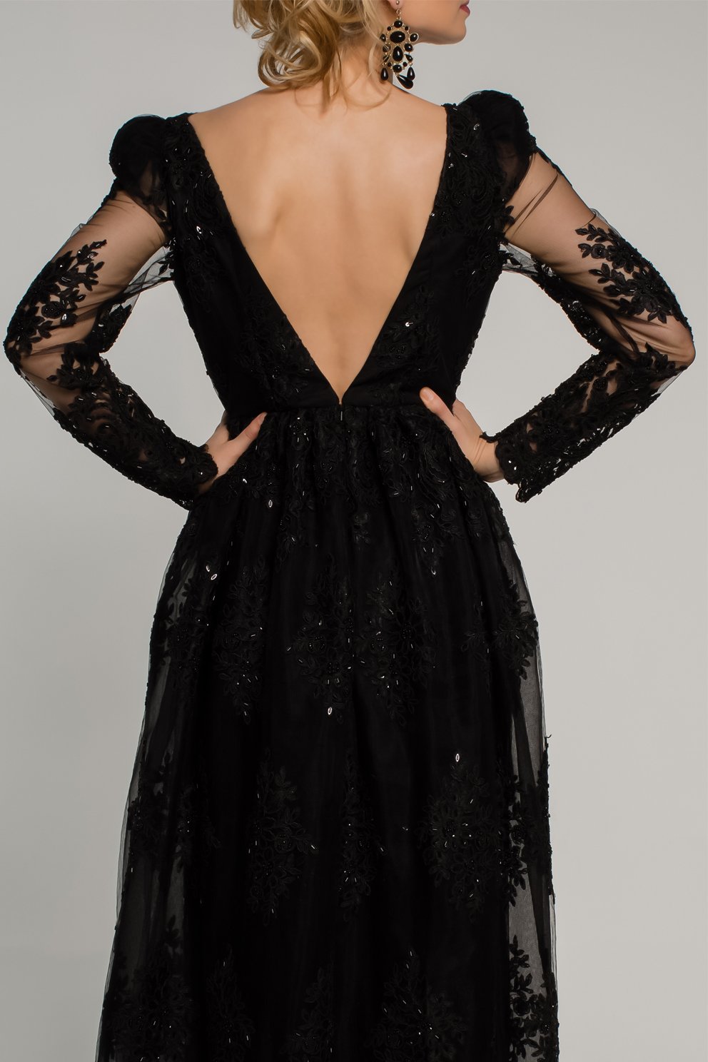 Black High End Luxury Designer Evening Gown