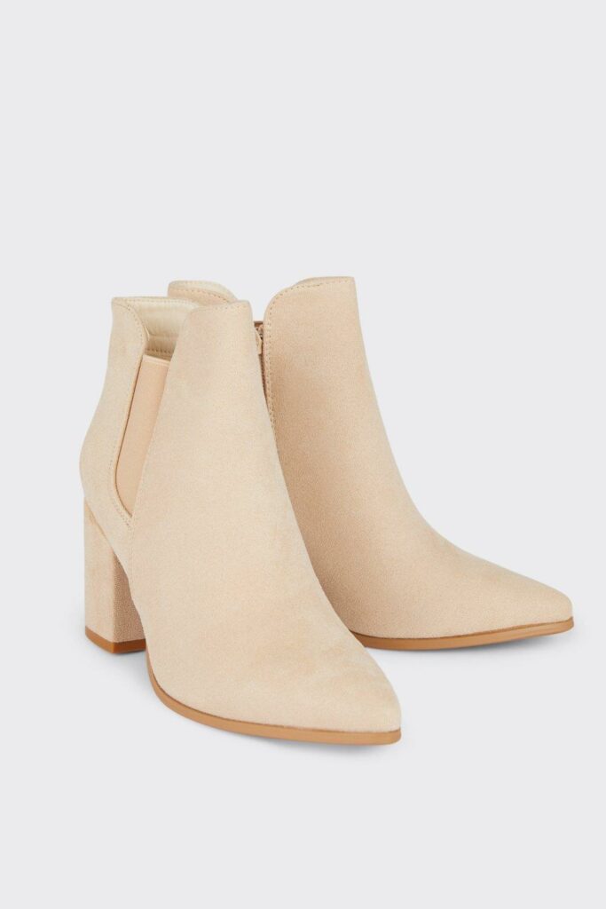 Beige Ankle Boots