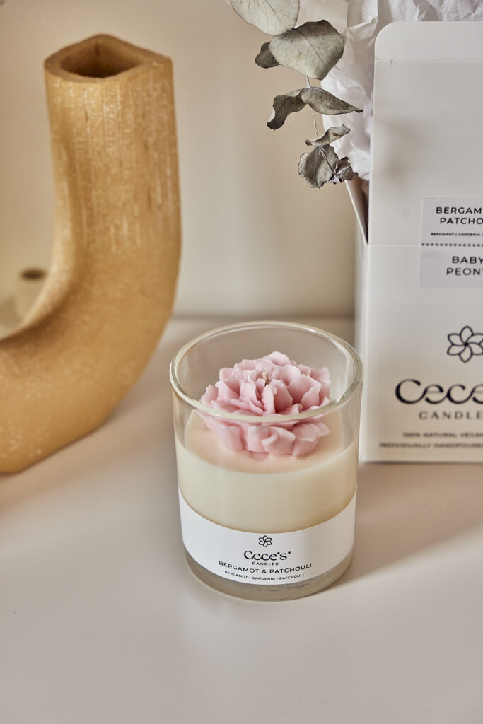 Cece's Candles Baby Peony Bergamot and Patchouli Scented Candle