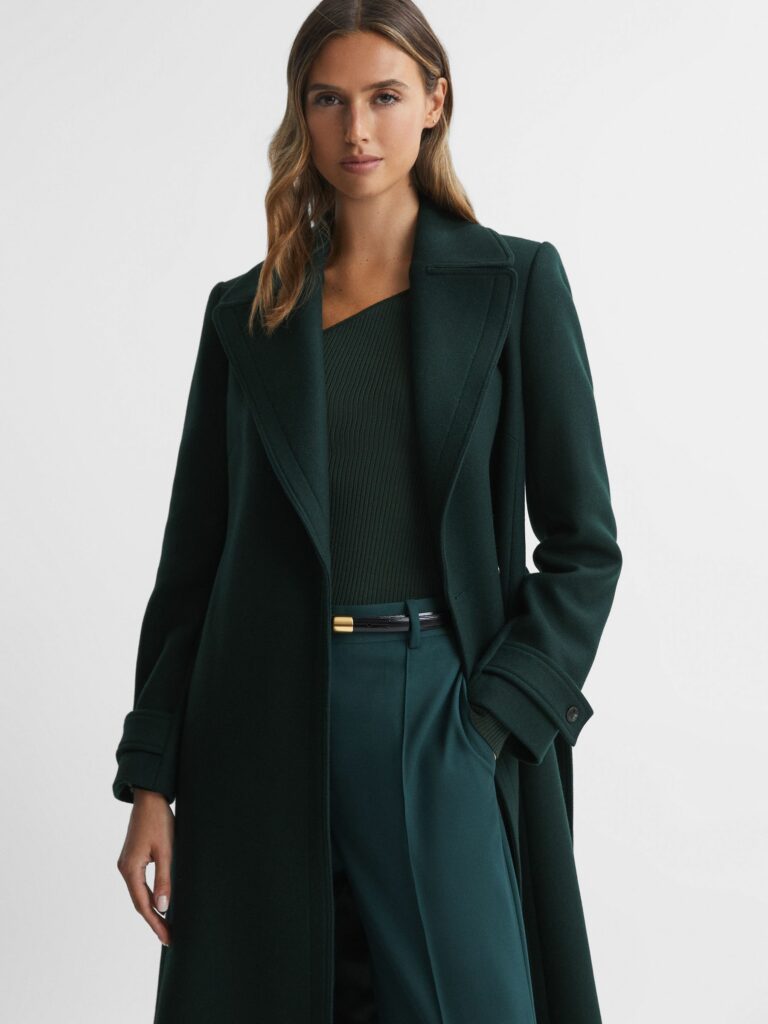 Belted Green Coat