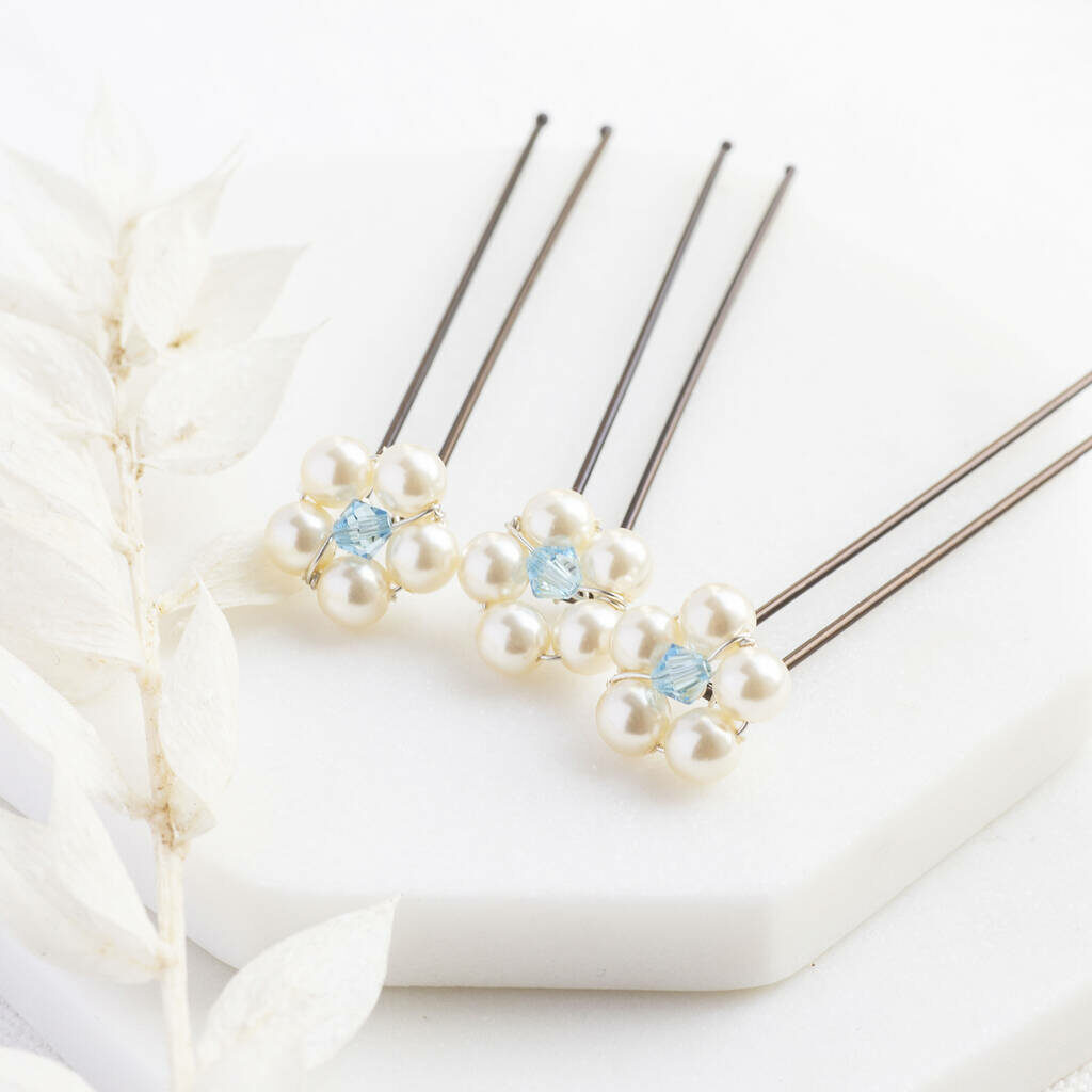 Something Blue Wedding Ideas Bridal Hairpins
