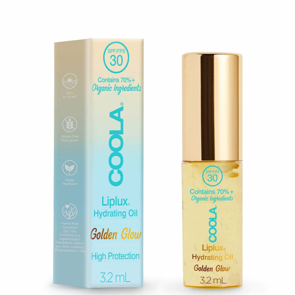 Coola Liplux Hydrating Oil Golden Glow SPF30 Lip Oils for Summer 2024